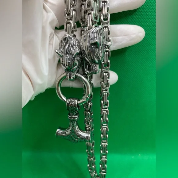 Wolf Head Norse Viking Amulet Jewelry